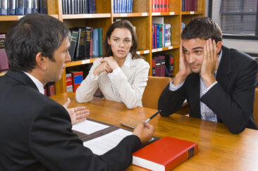 Couple with lawyer